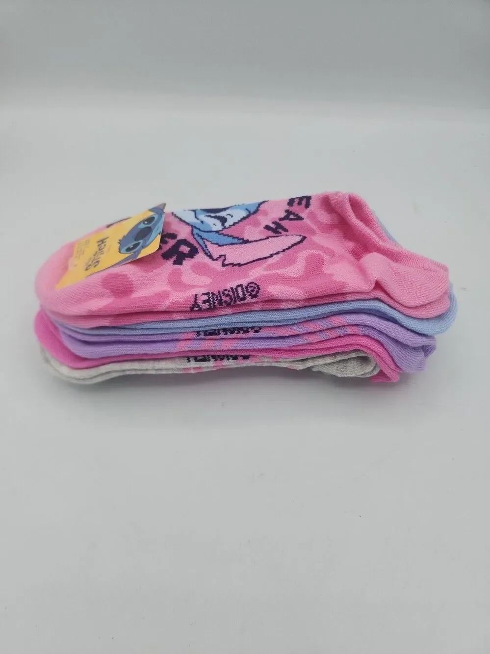 disney: Stitch from Lilo & Stitch Women's Socks, 5-Pack Size 4-10, NEW WITH TAGS